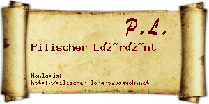Pilischer Lóránt névjegykártya